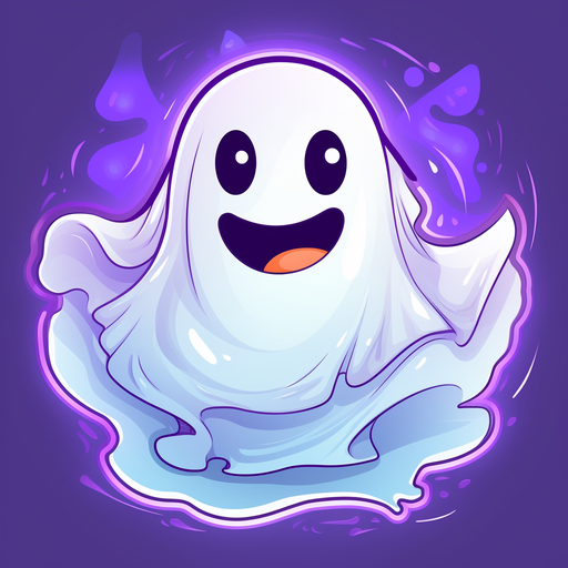 Cartoon Halloween ghost icon pfp.