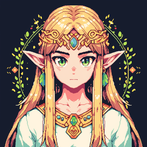 Princess Zelda pixel art profile picture