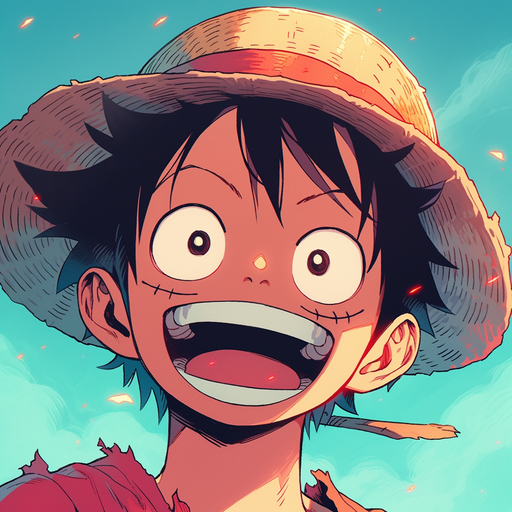 Luffy, a character in a litograph-style profile picture.