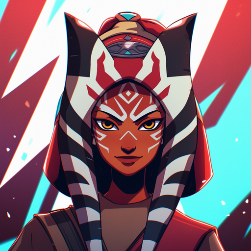 Ahsoka Tano in a cartoon artstyle pfp.