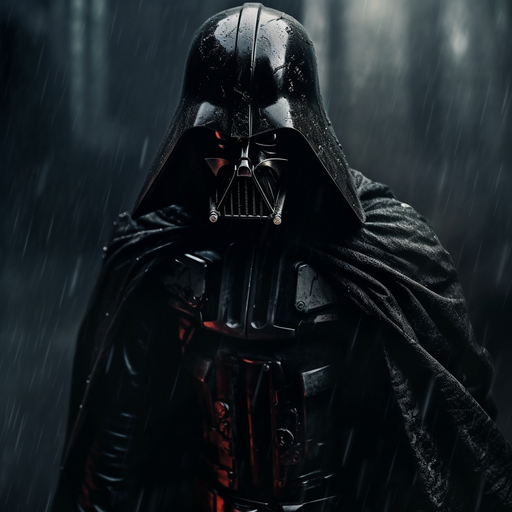 Darth Vader with a dark aesthetic.
