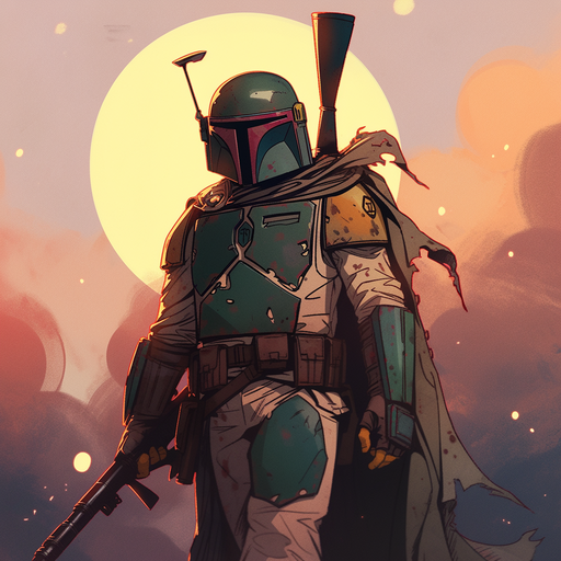 Boba Fett, a character from Star Wars.