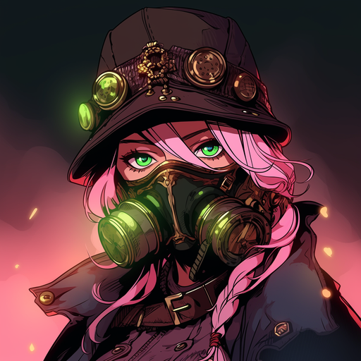 Steampunk-inspired anime pfp with aesthetic vibes.