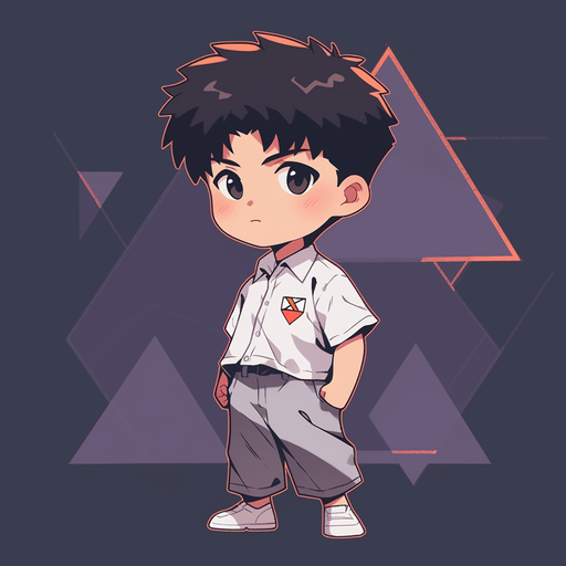 Chibi-style Shinji from Neon Genesis Evangelion