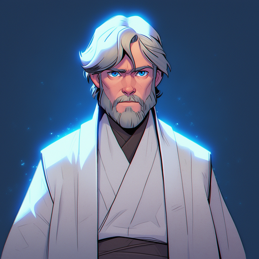 Luke Skywalker character from Star Wars.