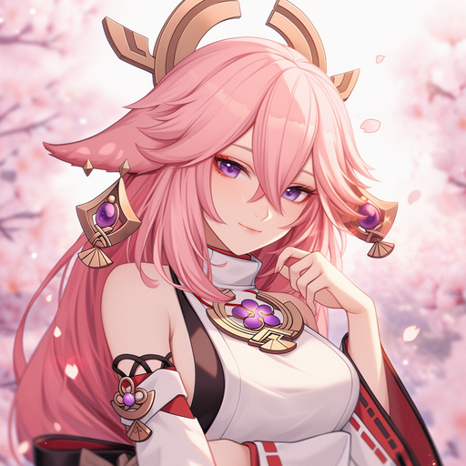 Yae Miko, a character from Genshin Impact, shown with an anime-style profile picture.