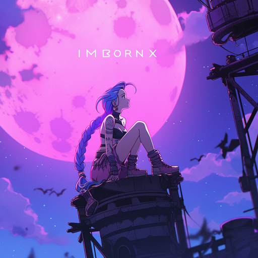 Ghibli-inspired profile picture of Jinx against a moonlit backdrop.