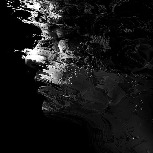 Abstract dark-themed digital art for profile picture/avatar.