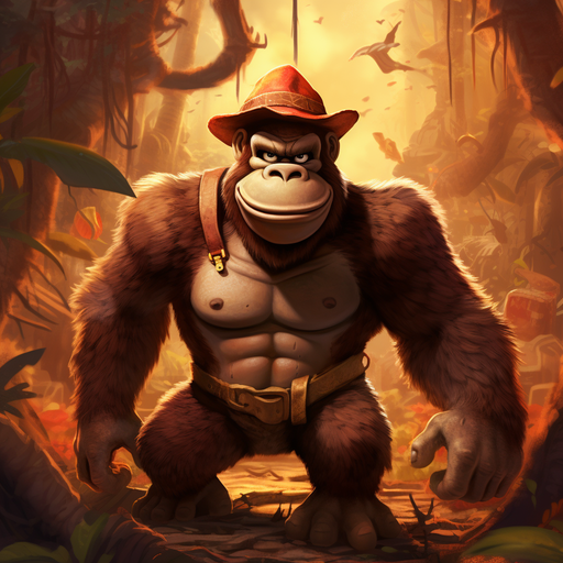 Donkey Kong character from Donkey Kong Country video game.