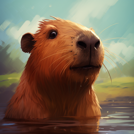 A capybara with a detailed, artistic style, serving as a profile picture.
