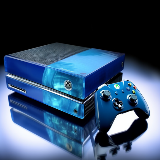 Blue Xbox logo with vibrant hues representing the gaming brand.