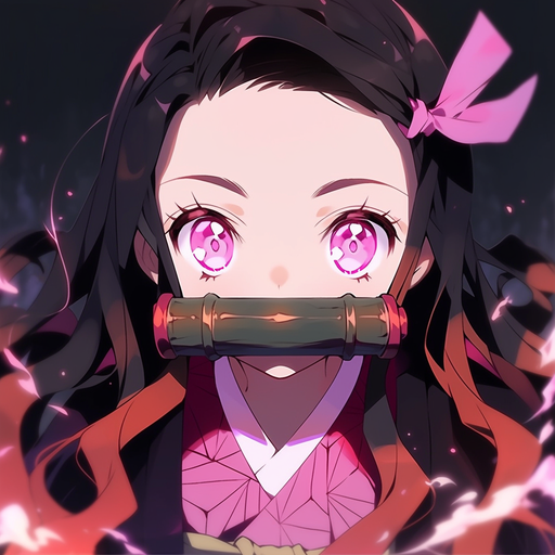 Nezuko from Demon Slayer Anime, gothic-style profile picture