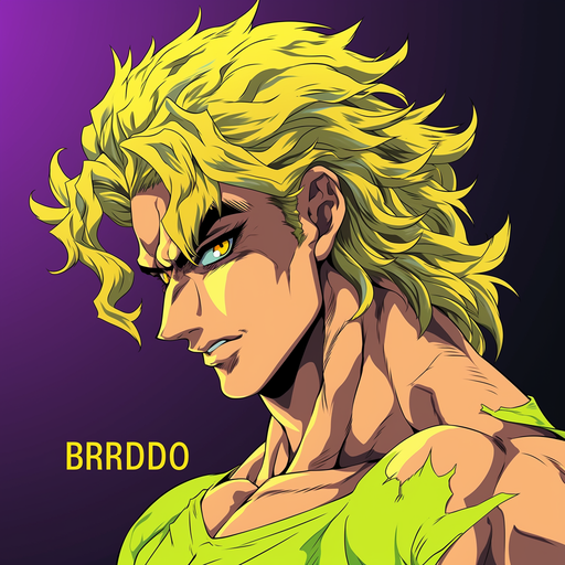 Dio Brando, a character from Jojo's Bizarre Adventure, in manga/anime style.