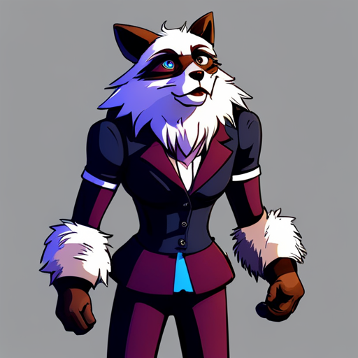 Colorful stylized illustration of a unique furry character.