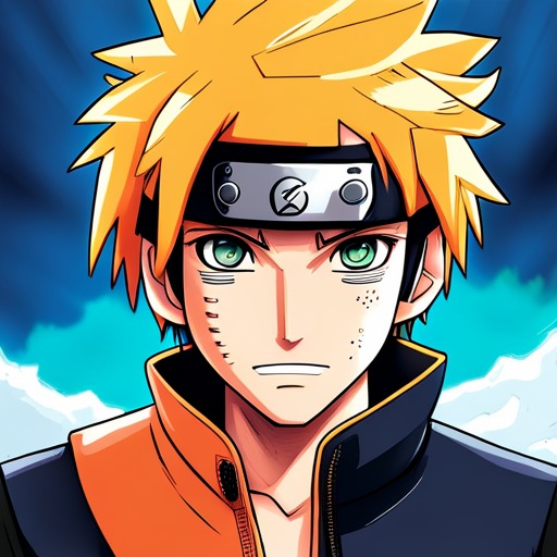 Naruto-inspired character with intricate details.