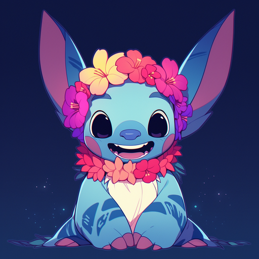Lilo & Stitch character with a playful expression.