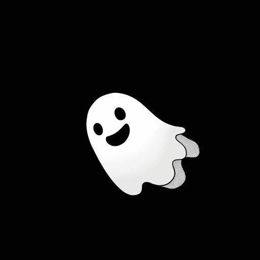 Black and white cute ghost pfp.