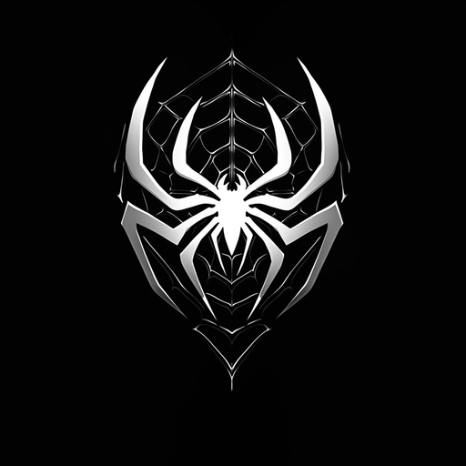 Stylish black and white Spiderman logo design pfp.