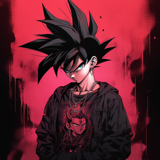 Gothic anime character with a grunge style pfp.