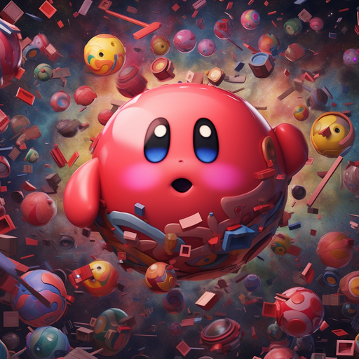 Vibrant red Kirby profile picture.