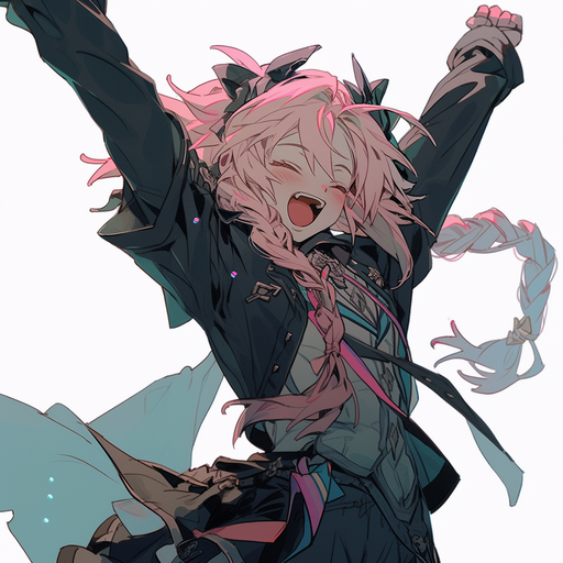 Astolfo from Genshin Impact in a colorful art style.