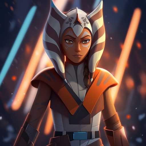 A cartoon-style profile picture of Ahsoka from Star Wars.
