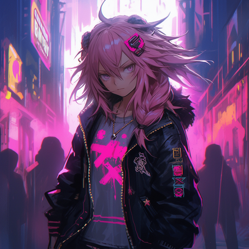 Astolfo in cyberpunk-inspired profile picture.