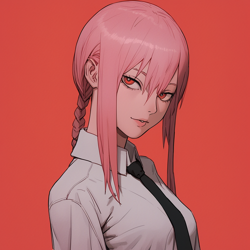 Makima, a character from Chainsaw Man, with a dark and mysterious expression.