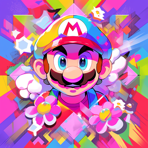 Mario-themed profile picture with colorful and vibrant design.