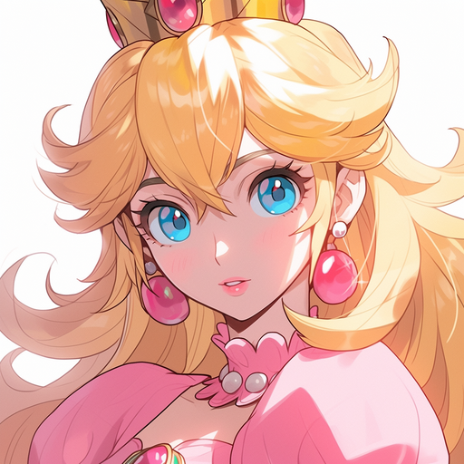 Princess Peach with a cool and stylish profile picture for online use.