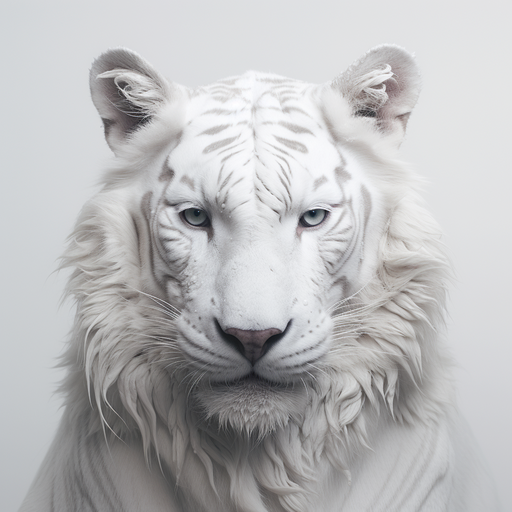 White animal profile picture with a sleek and elegant design.