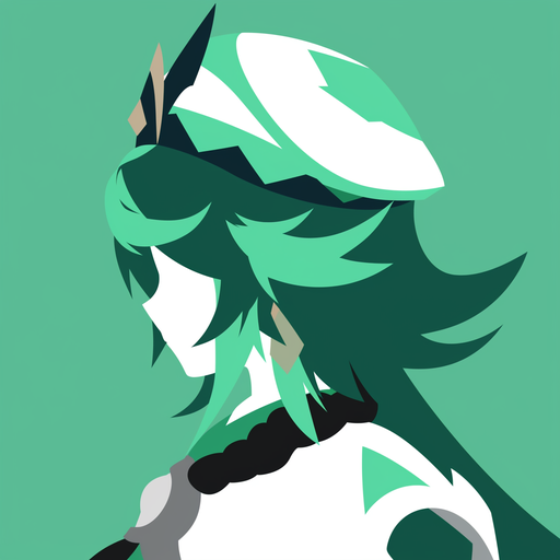 Venti character from Genshin Impact in minimalist vector style.