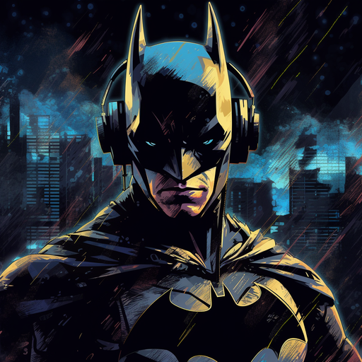 Punk-inspired Batman profile picture.