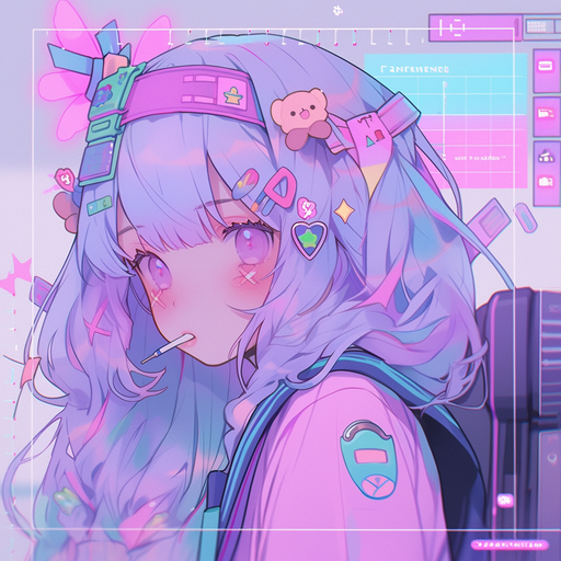 cyber y2k drawing pfp female｜TikTok Search