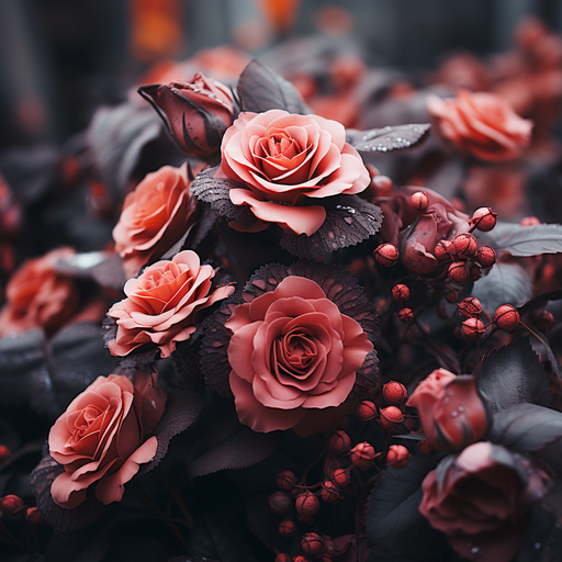 Dark aesthetic flower profile picture.