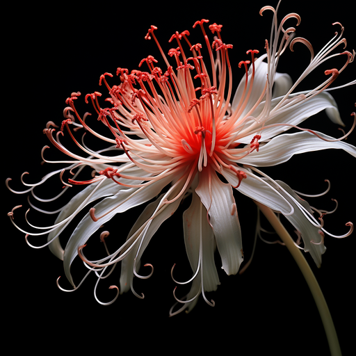 Closeup of a vibrant spider lily flower.