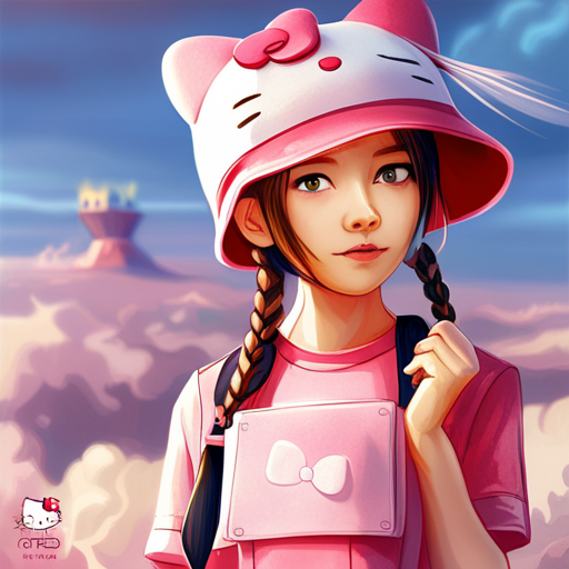 Colorful illustration of a unique Hello Kitty profile picture.