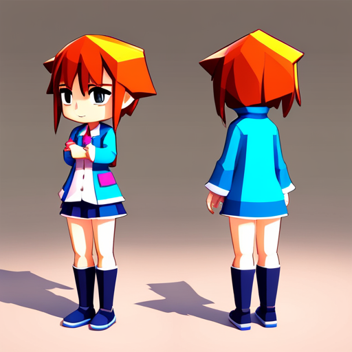 A Low Poly Anime Girl PFP