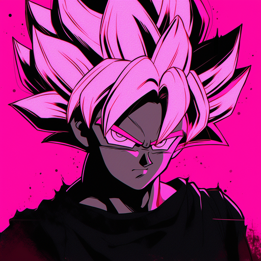 Goku Black profile picture with vibrant block colors