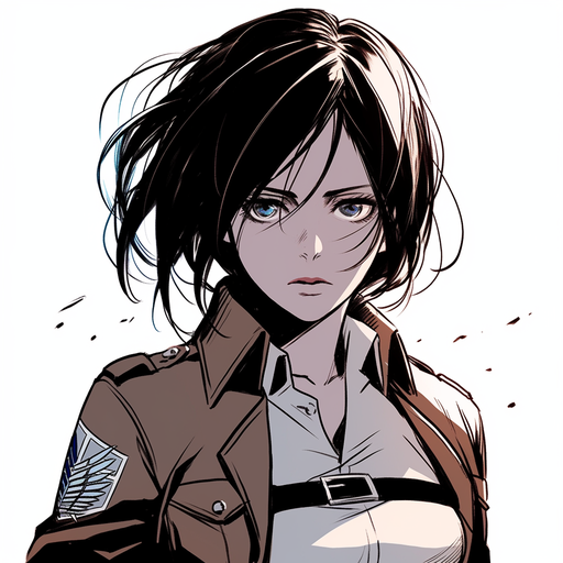 Anime character wearing a Survey Corps uniform from Attack on Titan.
