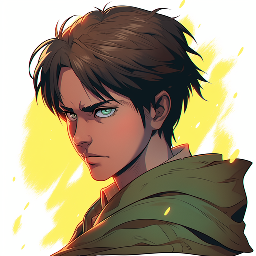 Eren Yeager in Attack on Titan style.