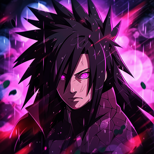 Madara Uchiha, a popular anime character, in a stylized profile picture.