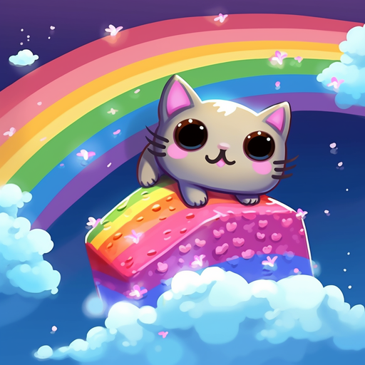 Nyan cat in a cartoon-style profile picture
