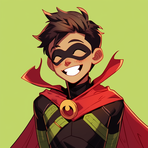 Teen Titans Robin character with a vibrant and animated design.