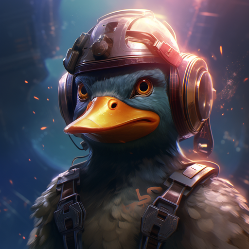 Sci-fi duck profile picture.