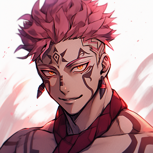 Sukuna, the Jujutsu Kaisen character with a golden sheen