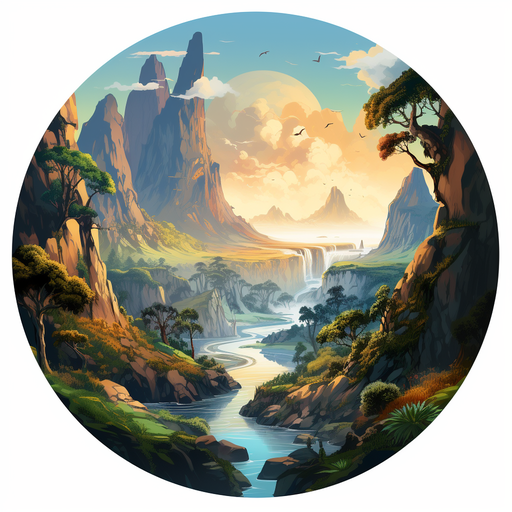 A stunning round landscape profile picture.