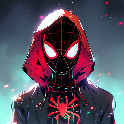 Miles Morales in a stylized profile picture with vibrant colors.