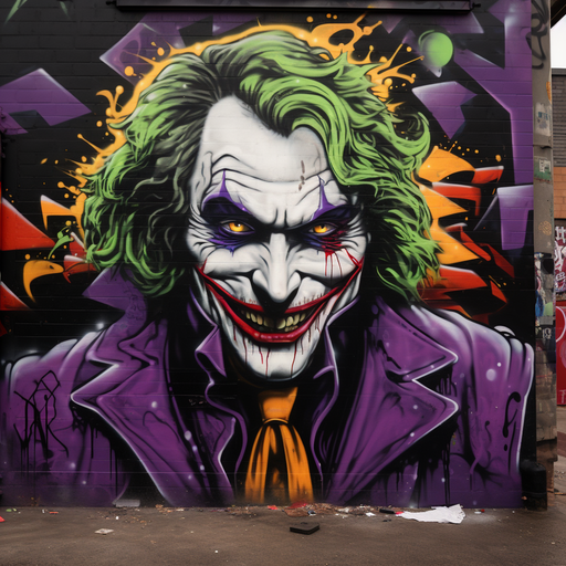 Joker's graffiti-style profile picture.