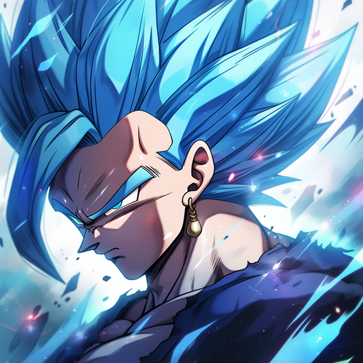 Confident and colorful Gogeta SSJ Blue.